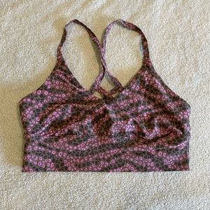 Brown & Pink leopard sports bra